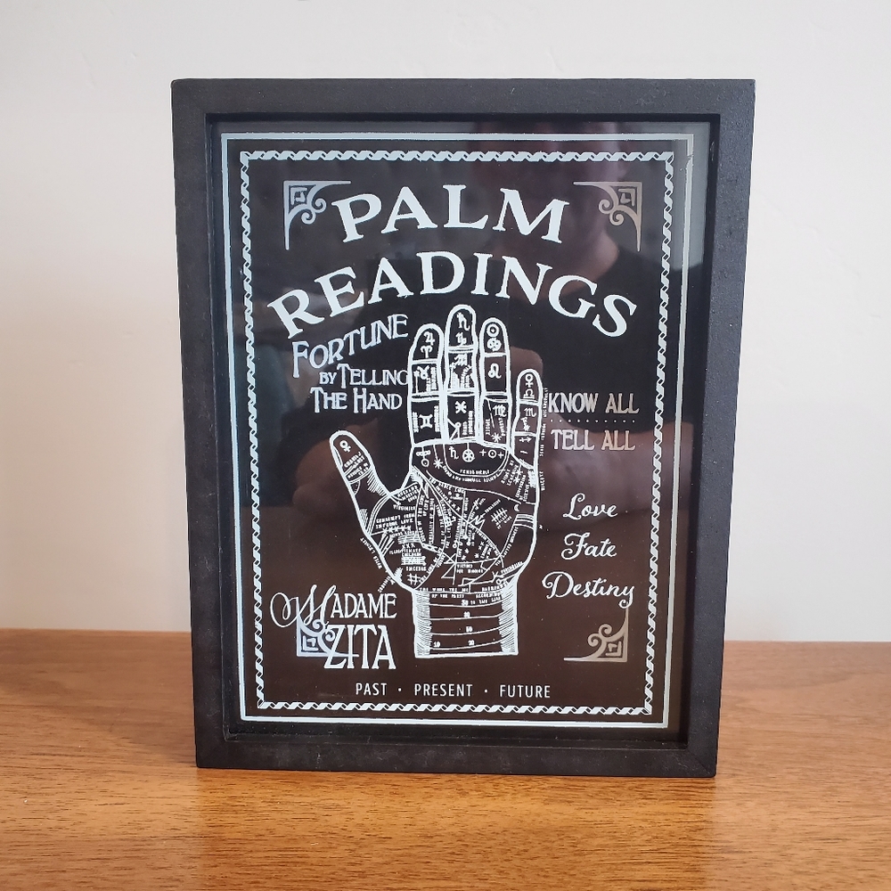 EUC Palm Readings Shadow Box Halloween Decoration